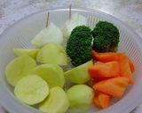 簡単！ウィンナーと野菜のチキンスープ作り方1写真