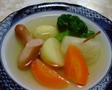 簡単！ウィンナーと野菜のチキンスープ作り方3写真