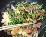 ウインナーと豆苗のオイスターソース炒め作り方4写真