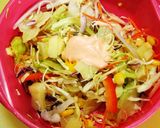 見た目も美味しい♬めんたいマヨサラダ作り方3写真