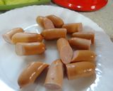 ウインナーとからあげポテトの和えもの♪作り方3写真