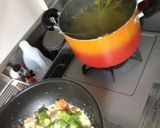 簡単！アボカドとサーモンのクリームパスタ作り方4写真