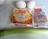 ツナとチーズ　葱入りオムレツ作り方1写真