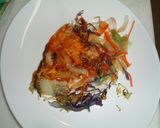 コールスローが入った目玉焼き作り方4写真