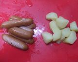 パリっとソーセージでカレーパングラタン♪作り方1写真