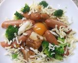 パリっとソーセージでカレーパングラタン♪作り方5写真