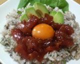 まぐろユッケ丼～韓国風～作り方5写真