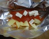 クリームチーズ入り鮭のホイル焼き作り方6写真
