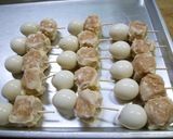 うずら玉子＆シュウマイ（焼売）の串揚げ♪作り方1写真
