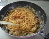 フライパンひとつ！ナポリタン風パスタ作り方4写真