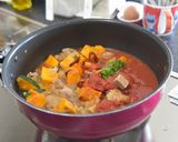 鶏肉とかぼちゃのトマト煮作り方3写真