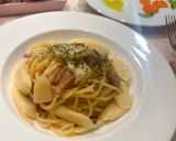マコモダケとグアンチャーレのパスタ作り方8写真