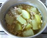 だいこんと鶏ミンチのあんかけ作り方3写真