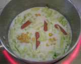味噌＆クリチでウインナーのミルクスープ♪作り方1写真