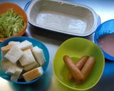 ♬ウインナーとパンのマヨケチャ焼き♫作り方1写真