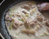 長ネギとニンニク、鶏肉の豆乳ドリア作り方5写真
