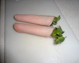 簡単☆ハムのかいわれ巻き作り方3写真