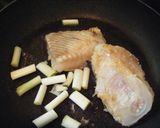 葱たっぷり～エイヒレの照り焼き煮作り方3写真