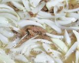 新玉ねぎとマグロのはごろも煮のさっと煮だ作り方5写真
