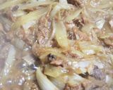 新玉ねぎとマグロのはごろも煮のさっと煮だ作り方6写真
