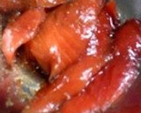刺身の漬け丼のニラとトマトの卵炒め乗せ作り方2写真