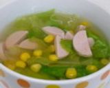 レタスとウインナーのスープ作り方10写真