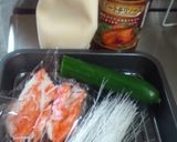 朝でも簡単♪カニカマ胡瓜チリマヨサラダ作り方1写真