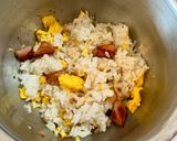 ウインナーと卵の梅おかか柚子胡椒クリチおむすび作り方6写真