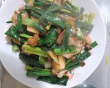 葉たまねぎと豚こま肉のゴマ油醤油炒め作り方7写真
