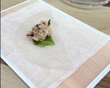 鶏ひき肉と塩昆布のライスペーパー巻き作り方5写真