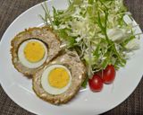 ヘルシー豆腐入りスコッチエッグ作り方4写真