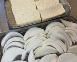 新玉ねぎと豆腐の卵とじ♪作り方1写真