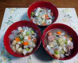 ヤマキ白だし野菜たっぷりスープ作り方86写真