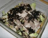 春キャベツときのこの塩昆布レンジ蒸し作り方3写真