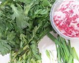 塩麹豚肉と春菊の簡単ビーフン炒め作り方1写真