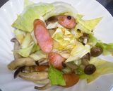 キャベツとしめじのウィンナー炒め作り方5写真