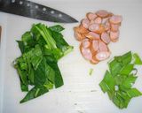 ほうれん草とウィンナーのチーズ焼き作り方1写真