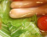 ウインナーで♥食べるパンスープ♬作り方1写真