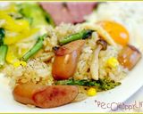 ウインナーと菜の花のワイルド混ぜ込み飯作り方8写真