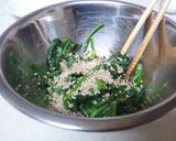 ほうれん草のおかかと胡麻のまぶし和え作り方4写真