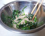 ほうれん草のおかかと胡麻のまぶし和え作り方4写真