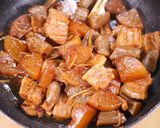味しみしみ濃厚🤭豚バラ大根と蒟蒻の生姜煮作り方5写真