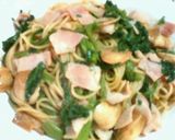 ホウレン草とベーコンのにんにく醤油パスタ作り方4写真