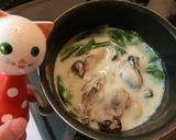 ヘルシー 牡蠣×青梗菜 の豆乳シチュー作り方3写真