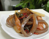 こんにゃくとさつま揚げのピリ辛高菜炒め作り方6写真