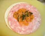 ビアソーセージ餃子皮幸福巻☆作り方1写真