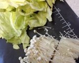 ∞代謝UP。キャベツとえのきの梅肉和え∞作り方1写真