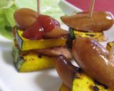 かぼちゃとソーセージの重ね焼き作り方4写真