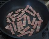 土鍋でつけ麺カルボナーラ作り方1写真
