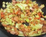 朝楽♪ウインナーと野菜のオムレツ作り方3写真